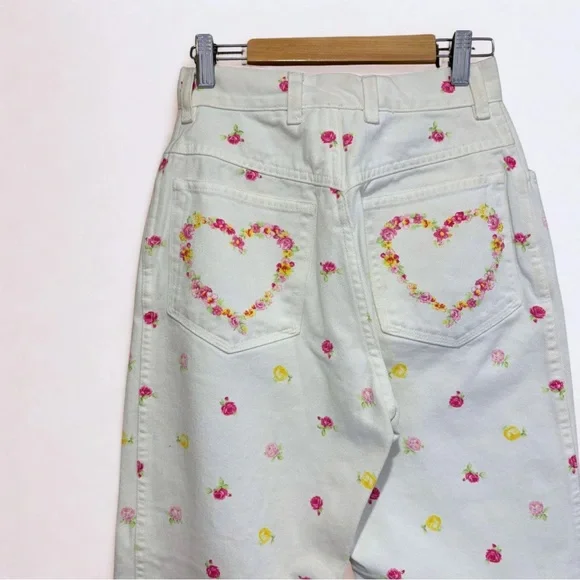 💝 Escada by Margareth Ley Vintage Floral Jeans- Rare 1980s/90s - Picture 7 of 12